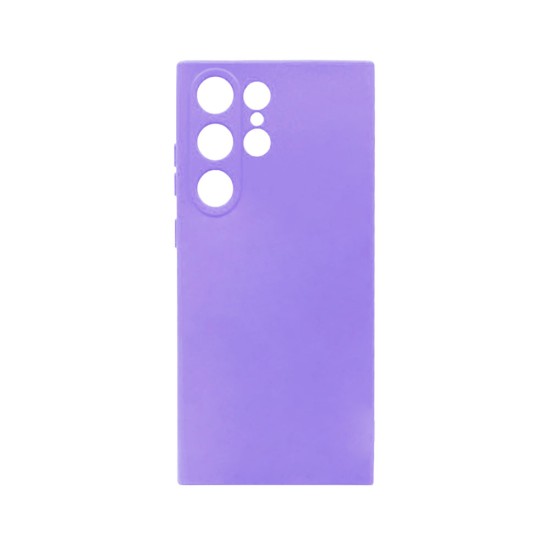 Capa de Silicone com Moldura de Câmera para Samsung Galaxy S23 Ultra Roxo